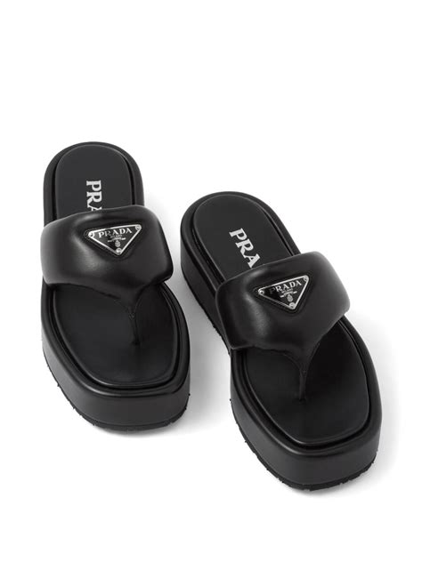 prada soft padded nappa sandals.